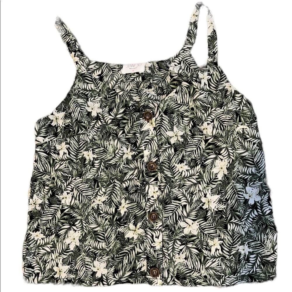 never worn floral dressy tank top